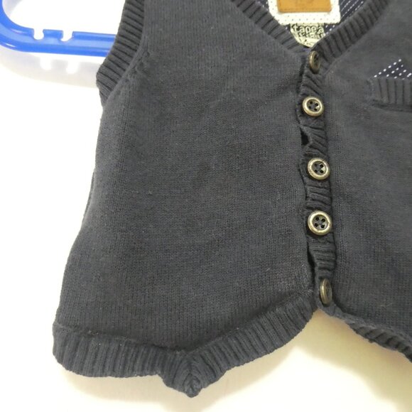 TAPE A L'OEIL | 12 months | Navy Blue Button-Up Sweater Vest - Picture 7 of 16